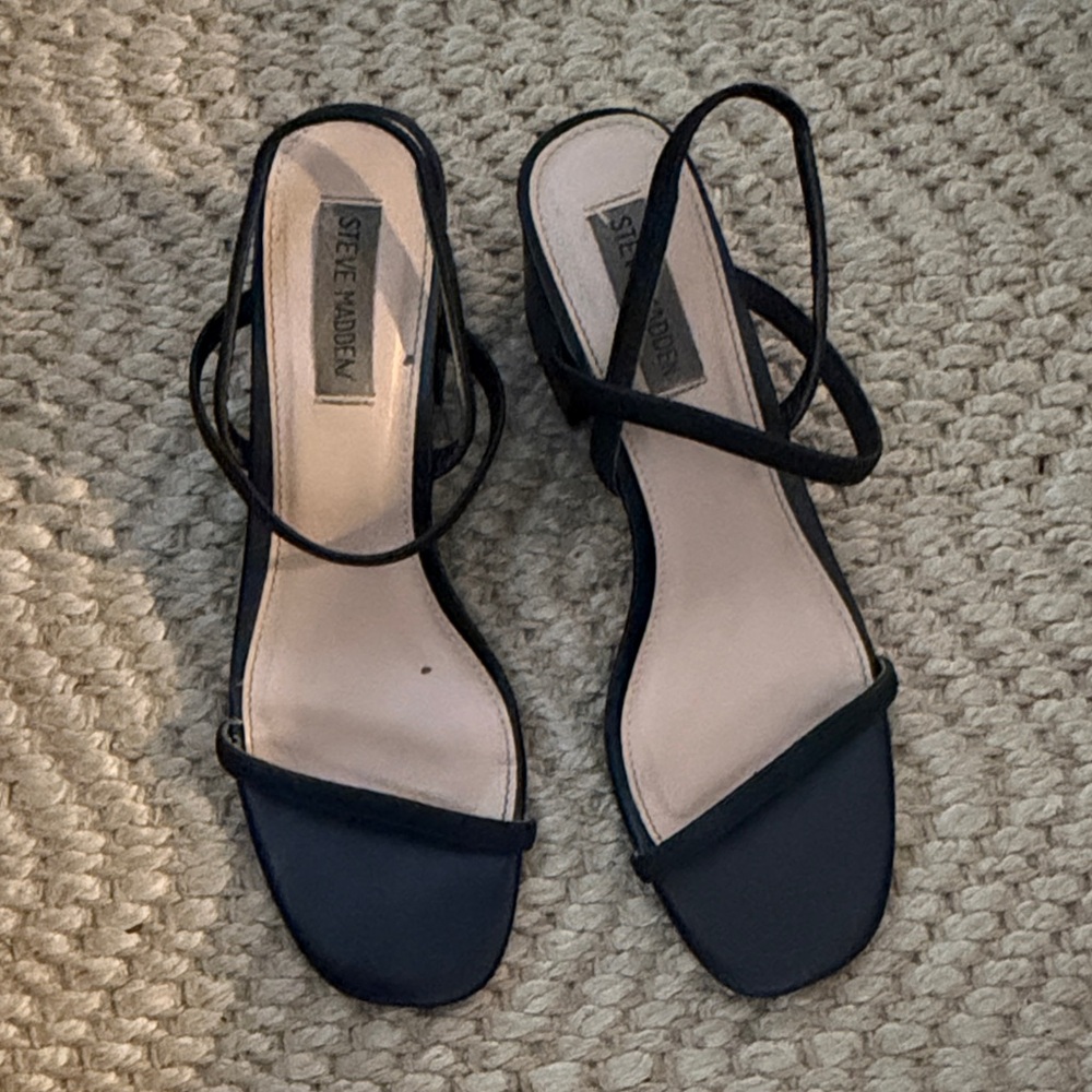 Steve Madden Black Strappy Heels